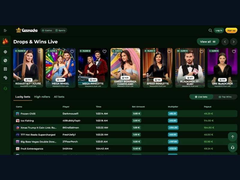 Aplikacja mobilna Casinacho Casino i gry Originals na smartfonie